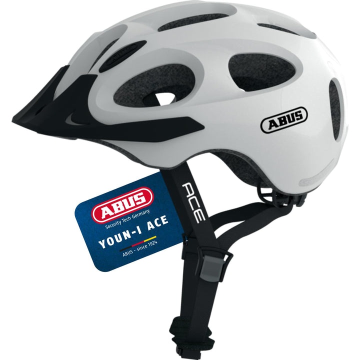 ABUS Stadthelm Youn-I ACE - Fahrradhelm für den Alltag - mit integriertem LED-Rücklicht - für Damen