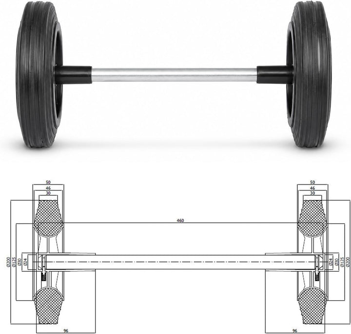 ZAB-S Rad (Code: 60K) Mülltonnenrad Mülleimer Räder mit/ohne Achse Zubehör Ersatzteile, 60K