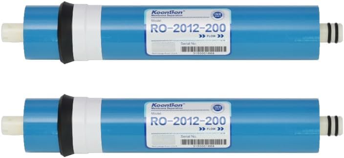 2 Stück E-MEM Umkehrosmose Membran 180 GPD 681 Liter pro Tag kompatibel mit 2012 Membrangehäusen, NS