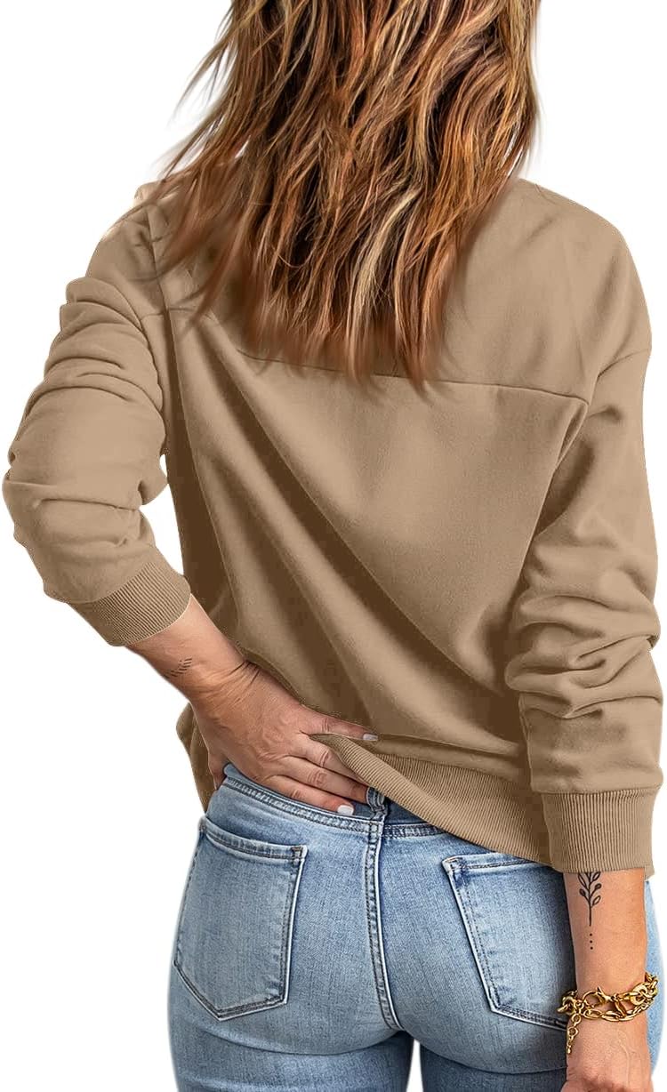 GeGekoko Zip Sweatshirt Damen übergrosse Jacket Sweatshirt Einfarbige Loose Langarm Tops Oberteile m