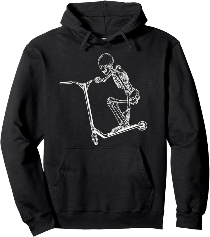 Stunt Scooter Roller Skelett Tretroller Jungen & Kinder Pullover Hoodie