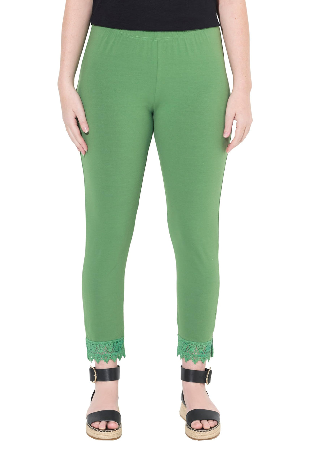 Ulla Popken Damen Leggings 32W / 32L Moosgrün, 32W / 32L Moosgrün