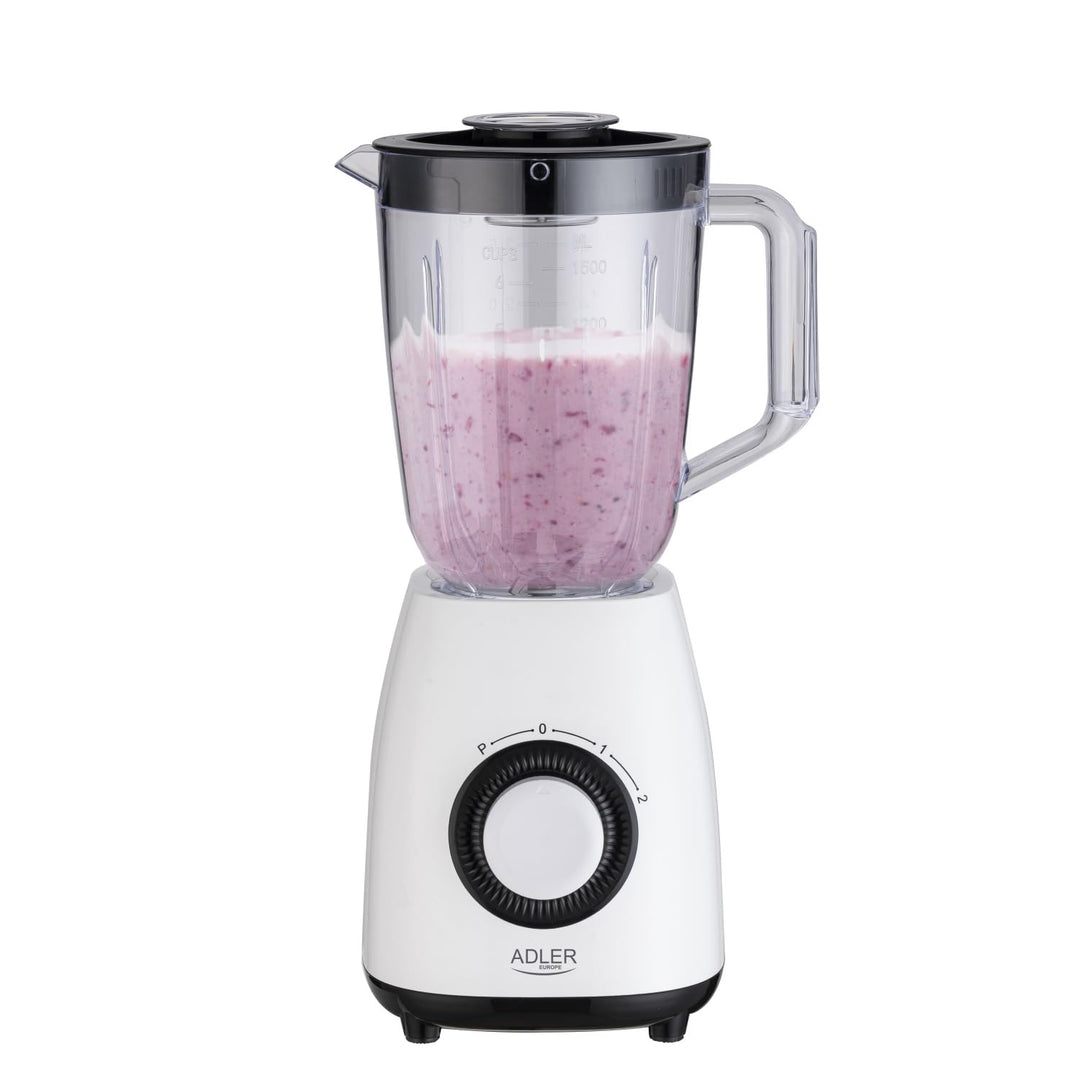 ADLER Praktischer Kunststoff-Mixer, 1000 W, 1,5 l Behälter, Impulsfunktion