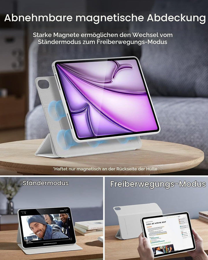 ESR für iPad Air 13 Zoll M4/M3/M2 Hülle, iPad Air 2026/2025/2024 Hülle Stifthalter, abnehmbare magne