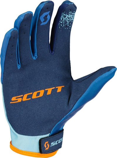 Scott 350 Race Evo MX Motocross/DH Fahrrad Handschuhe blau/orange 2023 XXL, XXL