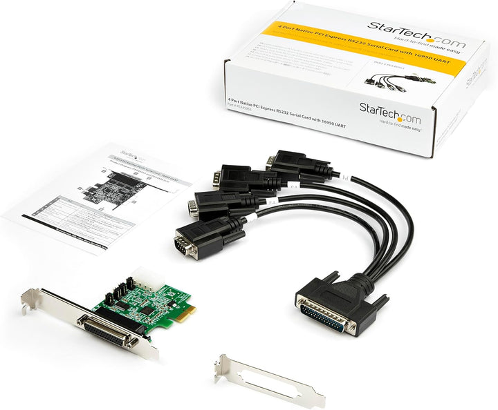 StarTech.com 4 Port Serielle PCI Express RS232 Adapter Karte - PCIe RS232 Serielle Host Controller K