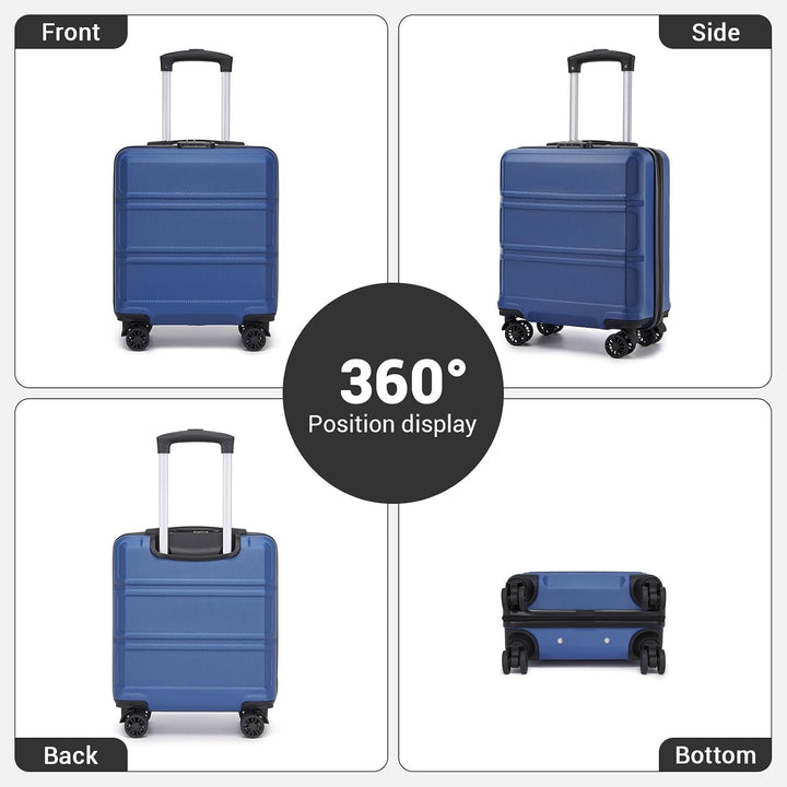 KONO Kleiner Koffer Handgepäck Hartschalenkoffer für Easyjet Handgepäck 45x36x20 cm, Leicht Reisekof