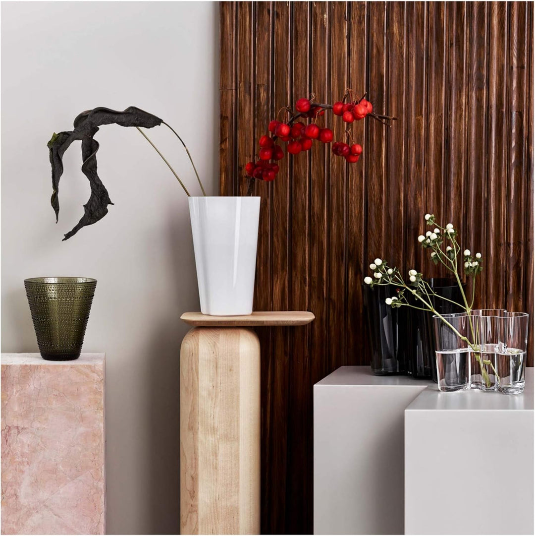 Iittala Alvar Aalto Collection Vase, 220 mm, Glas, Opal Weiss