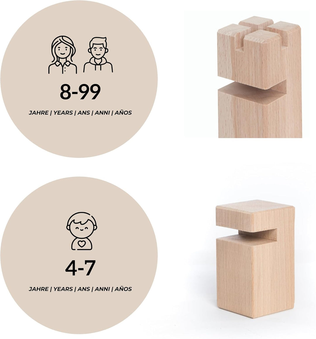 waelderspielzeug Fröbelturm - Teamspiel für Erwachsene und Kinder ab 8 Jahren - das Original aus hei