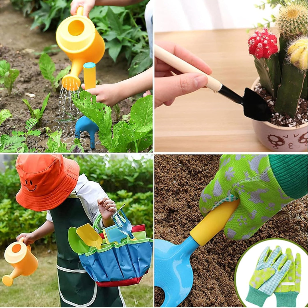 Gartenwerkzeug für Kinder, 23 Stück Gartengeräte Set, Kinder Gartenhandschuhe, Kinderspielzeug mit G