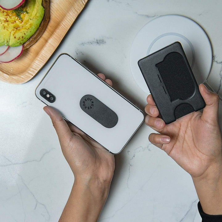 PopSockets PopWallet+ mit Integriertem Austauschbarem PopTop für Smartphones und Tablets - Stitch Al