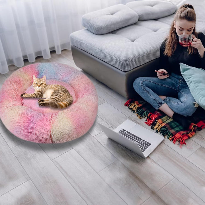 Nisrada Katzenbetten für Indoor-Katzen, 50cm, Hundebett für kleine Melium-grosse Hunde, waschbares,