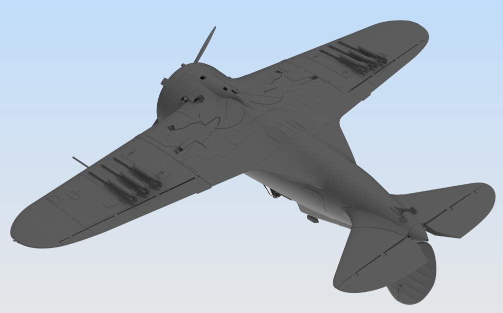 ICM 32003 Air, Force, Modellbausatz I-16 Type 29, WWII Soviet Fighter, Schwarz