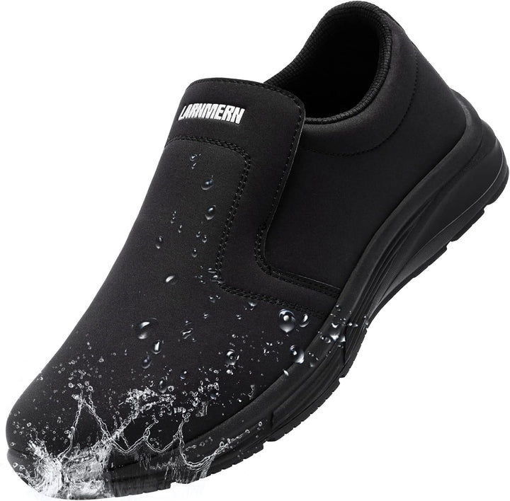 LARNMERN Kochschuhe rutschfeste Schuhe Herren Küche Arbeitsschuhe Wasserfeste Koch Slippers Schuhe M