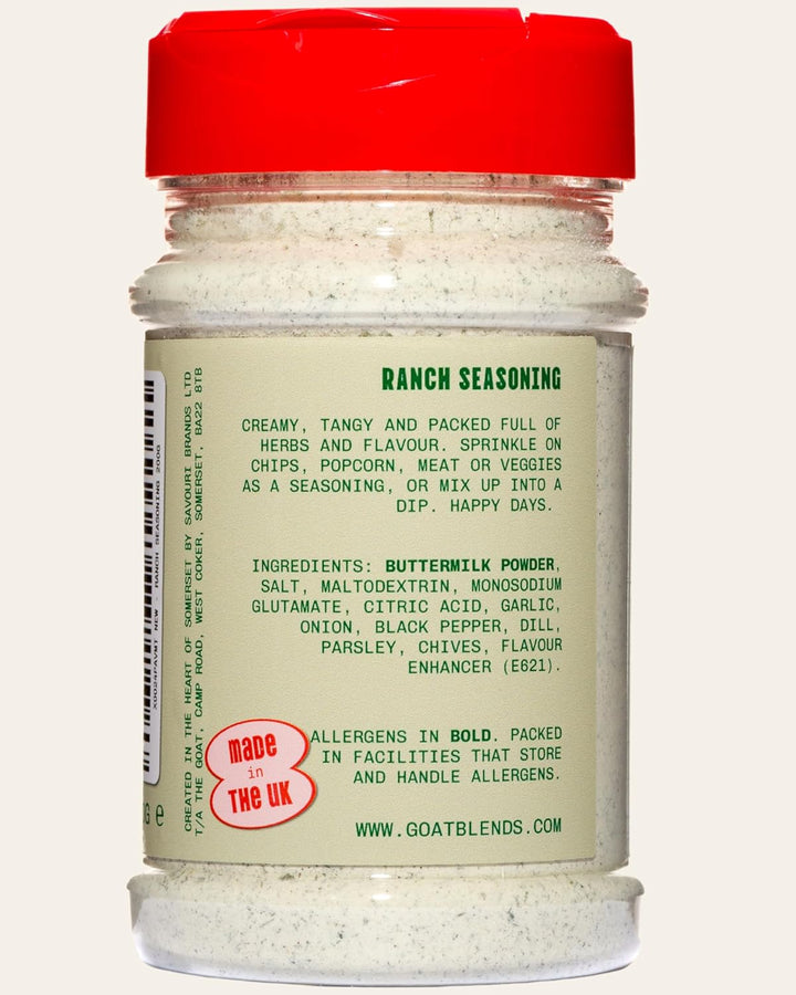 The GOAT Ranch Gewürzmischung 200g – Cremiges Buttermilch-Kräuter-Gewürz für Dressing, Dip, Marinade