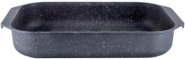 eaziglide Neverstick 2 Rechteckige Grillpfanne aus Aluminium und Edelstahl in der Farbe Schwarz, Mas