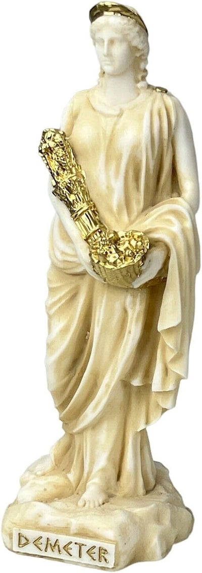 Demeter Ceres Göttin Mutter der Natur Griechische Statue Skulptur Figur Alter Farbe