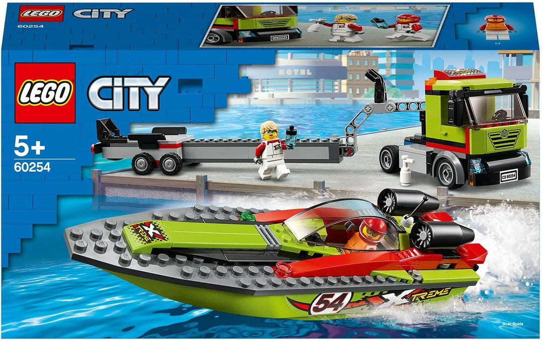 Lego 60254 City Great Vehicles Rennboot-Transporter
