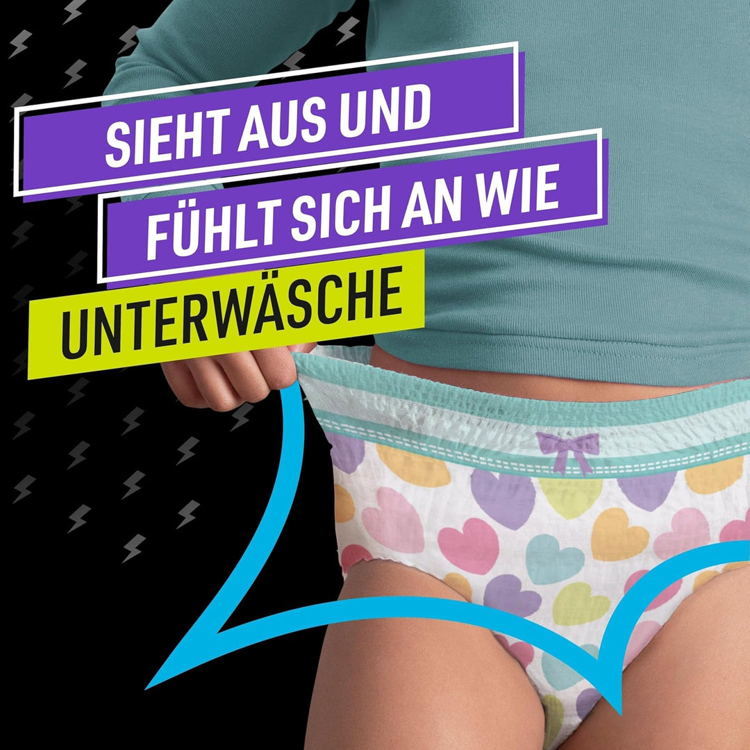 Pampers Pampers Ninjamas Nachthöschen / Höschenwindeln für Mädchen (27-43kg), 54 Pyjama Höschen, 8-1