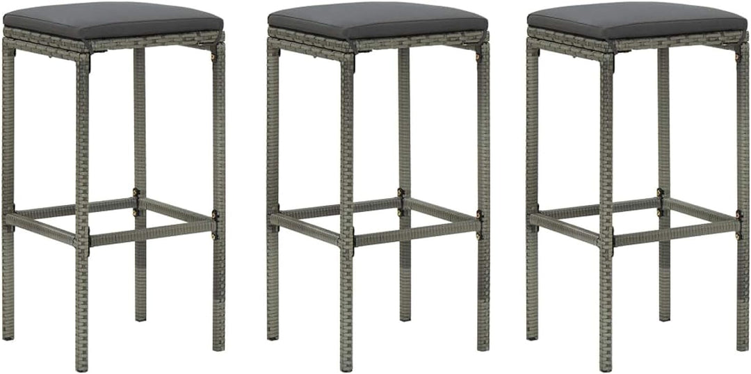 Susany Gartenbar Set 4-TLG. mit Kissen Theke Bar Tresen Gartentheke Bartisch Stehtisch Barhocker Bar