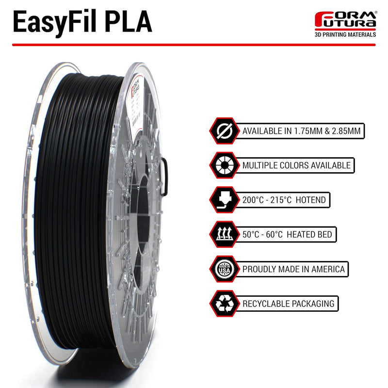 Formafutura 175EPLA-BLCK-0750 easy Filament PLA 1.75 mm, 750 g, schwarz