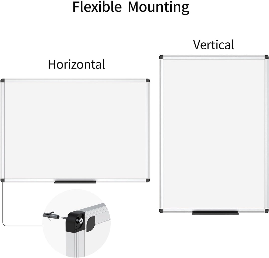 VIZ-PRO Whiteboard - mit Alurahmen, magnetisch - 2er Pack 90 x 60 cm, 2er Pack 90 x 60 cm