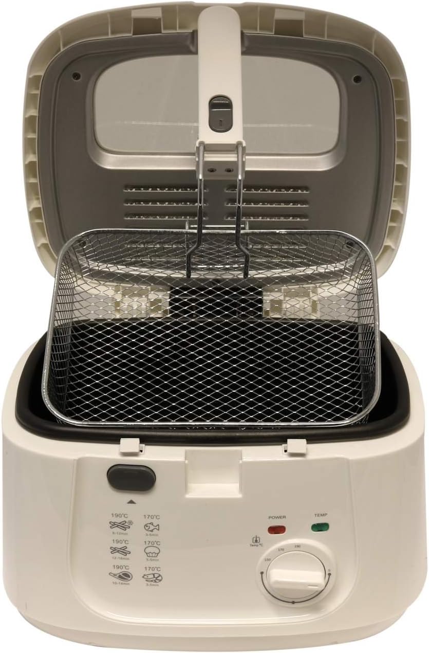 Fritteuse DESKI 1800 Watt 2,5 Liter Edelstahl weiss