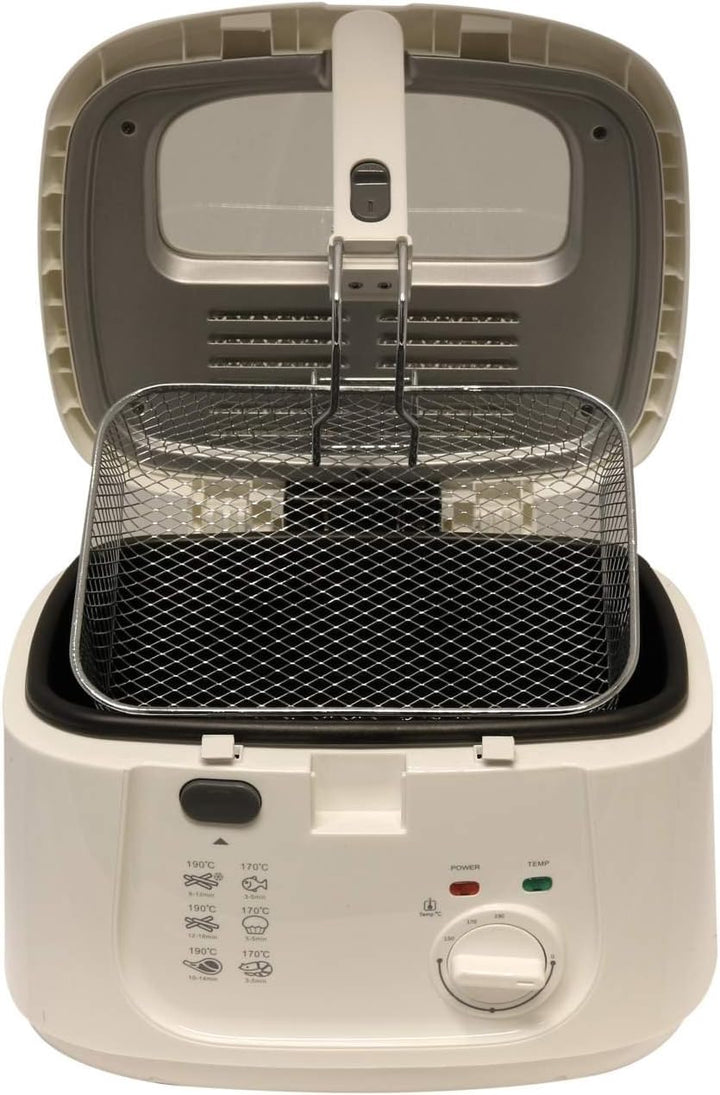 Fritteuse DESKI 1800 Watt 2,5 Liter Edelstahl weiss