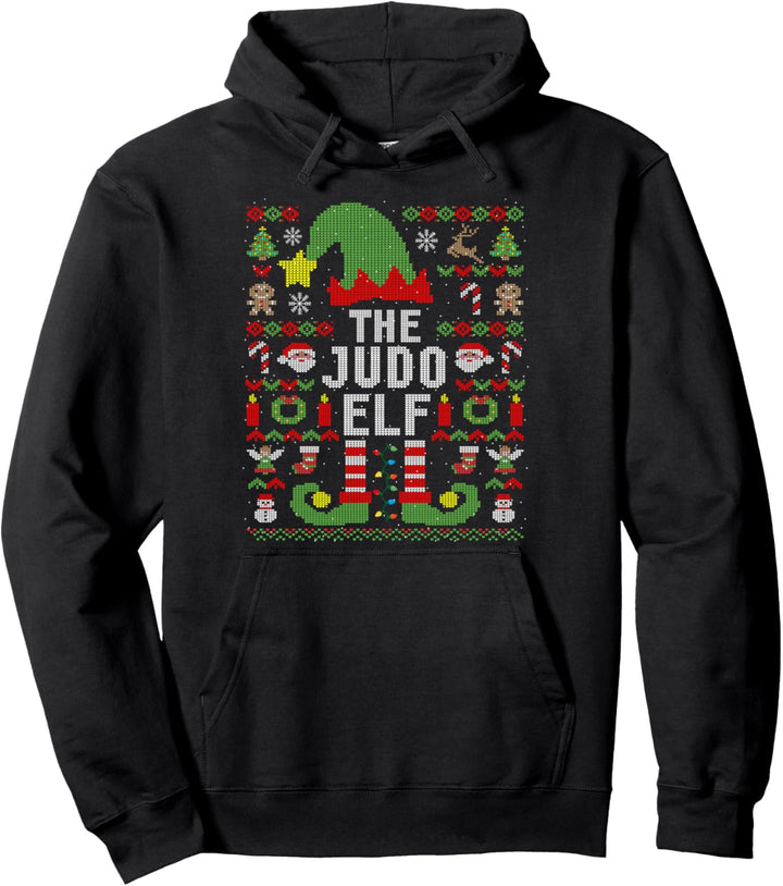 Die Judo Elf Hässliche Weihnachten Passende Familiengruppe Pullover Hoodie