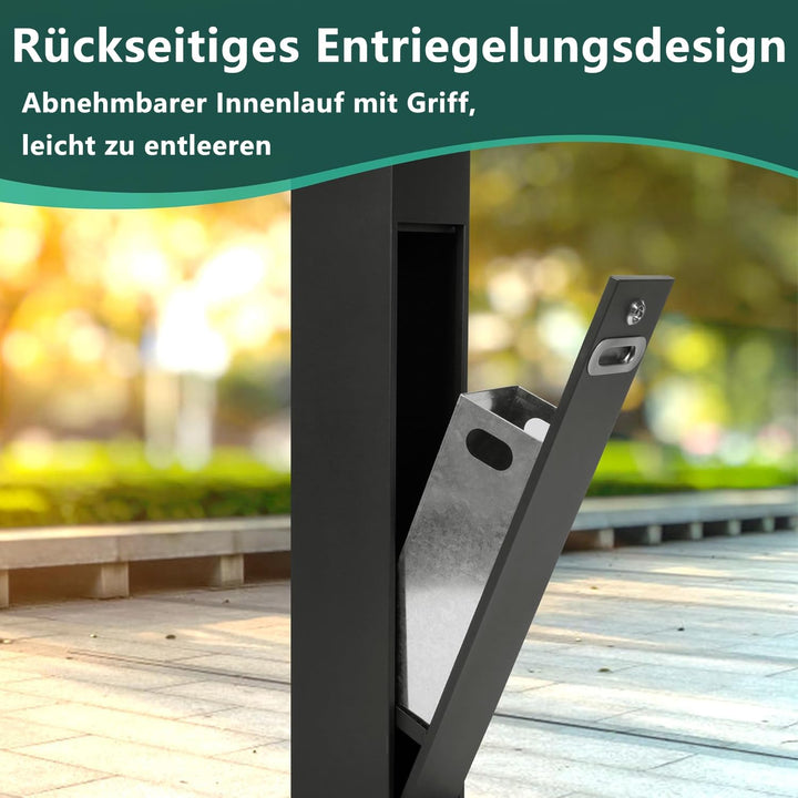 1,2 m freistehender Müllbehälter für den Aussenbereich aus Edelstahl Vertikaler freistehender Müllei