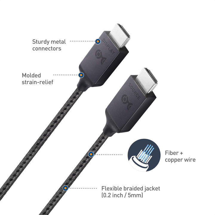 [Ultra-High-Speed-HDMI-zertifiziert] Cable Matters 10m aktives HDMI Kabel (8K HDMI Glasfaserkabel, G