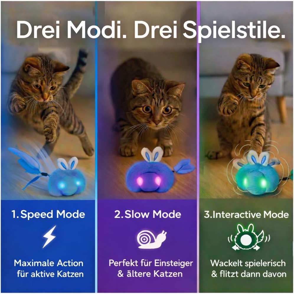 Katzenspielzeug Selbstbeschäftigung – interaktives Katzenspielzeug elektrisch – Katzenball elektrisc