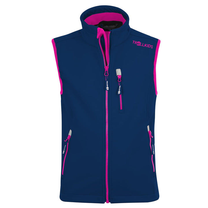 Trollkids Kids Trollfjord Vest Standard 92 navy/pink, Standard 92 navy/pink