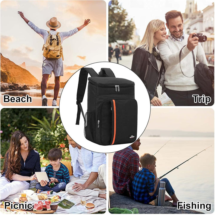 23L Picknickrucksäcke Gross Kühlrucksack Isoliert Kühltasche Outdoor Picknicktasche Thermo Rucksack
