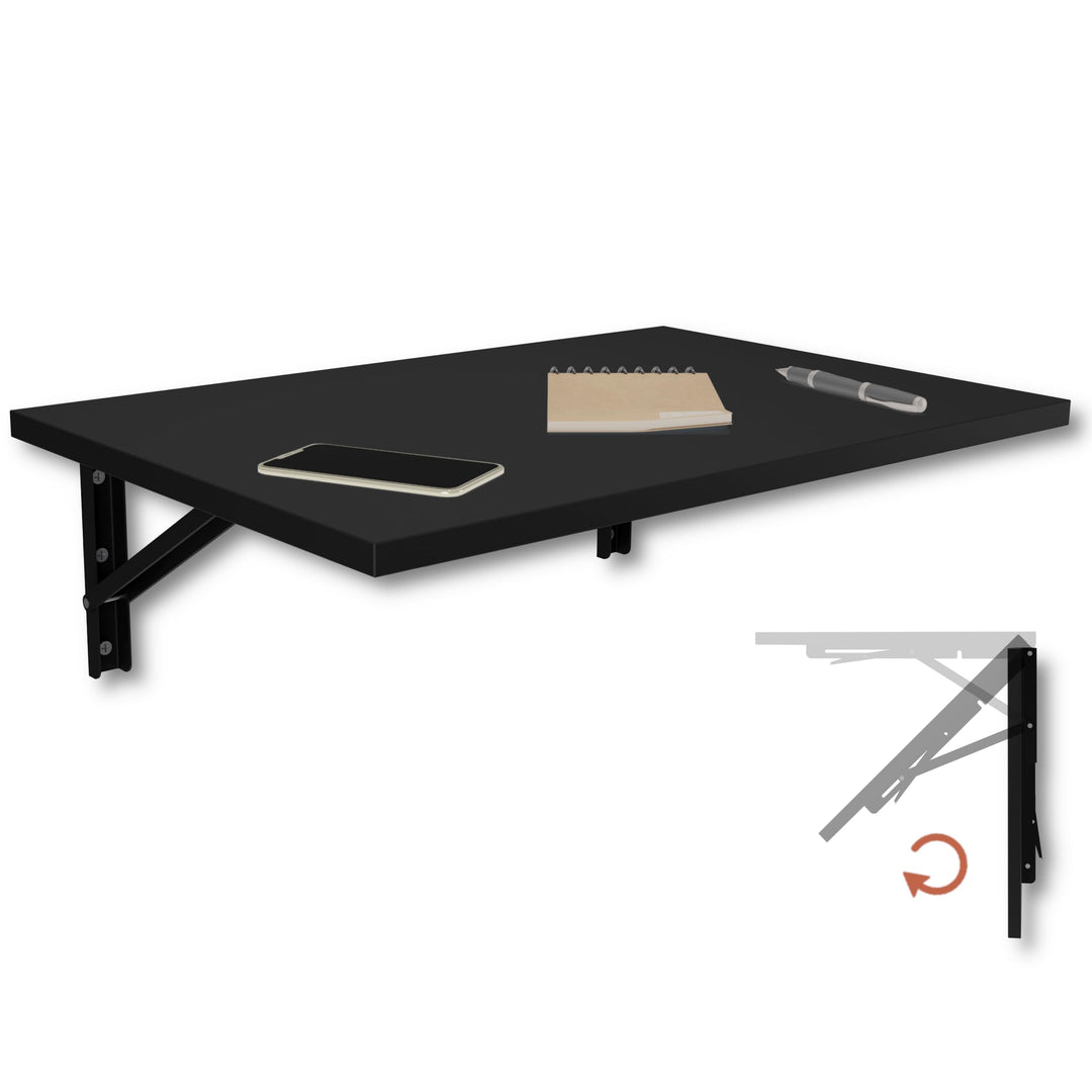 KDR Wandklapptisch 60x40 cm – Klapptisch zur Wandmontage, platzsparender Wandtisch, klappbarer Essti