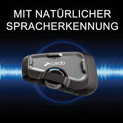 CARDO, kostenloses Motorrad-Gegensprechanlagen-Kit Bluetooth Freecom 4X Solo, Einzelpackung Einzelpa