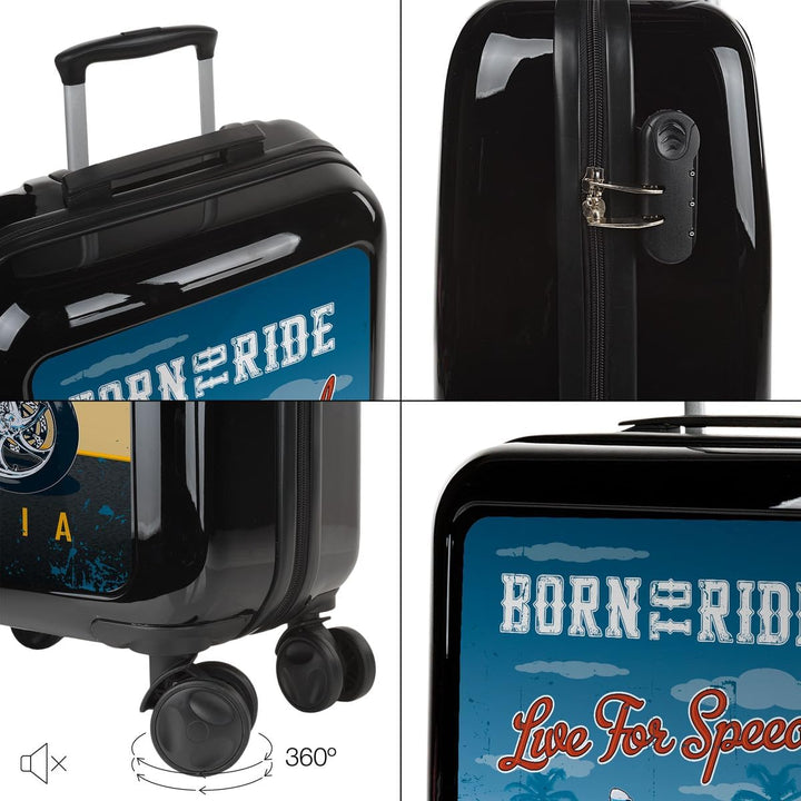ITACA - Trolley Handgepäck Cabin Trolley Koffer Reisekoffer Hartschalenkoffer mit Zahlenschloss - Ka