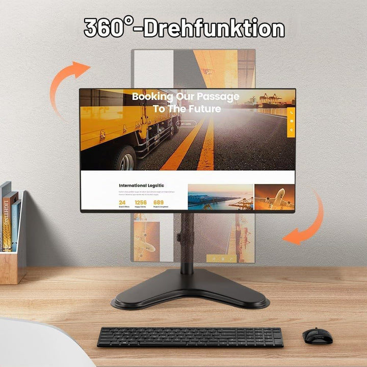 KKTONER Universal Monitor Ständer Bildschirm Stand Metallfuss Freistehendes Tischchen Halterung für