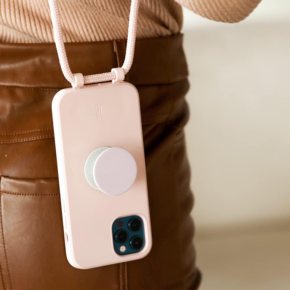 PopSockets x Just Elegance - Handyhülle für iPhone 12 Pro Max mit einer Abnehmbarereiner Geflochtene