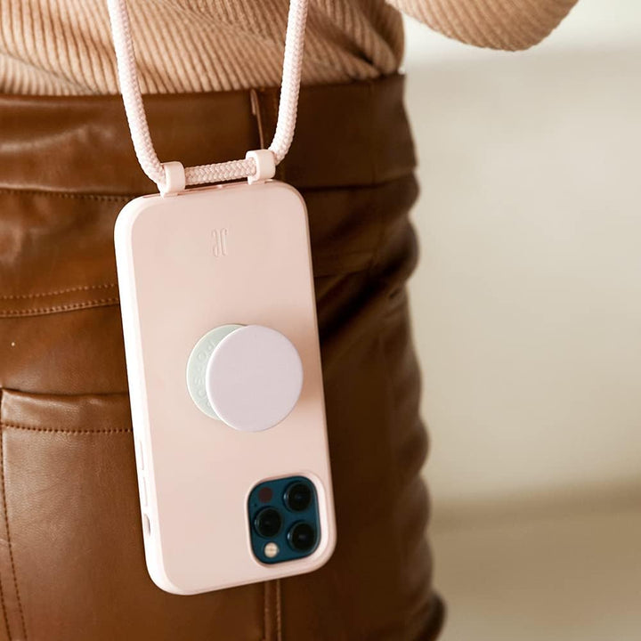 PopSockets x Just Elegance - Handyhülle für iPhone 12 Pro Max mit einer Abnehmbarereiner Geflochtene