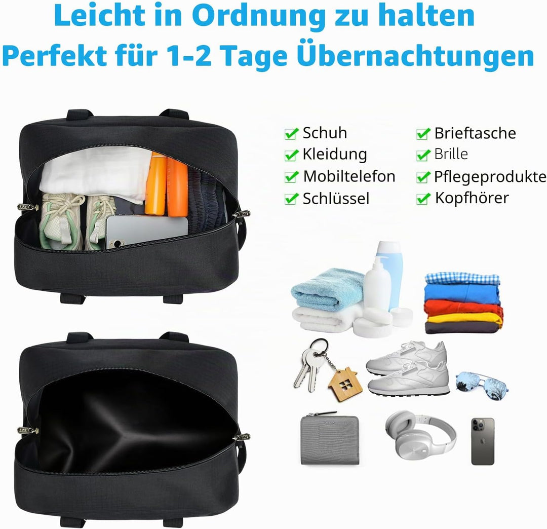 Klein Mini Reisetasche, Sporttasche 18L Small Duffel Bag XS, Schulsporttasche, Weekender, Fitnesstas