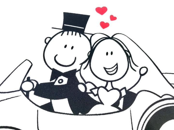 10x Autofahne für Hochzeit - Hochzeitsflagge - Hochzeitsfahne Auto - Hochzeitsdeko - Hochzeitszubehö