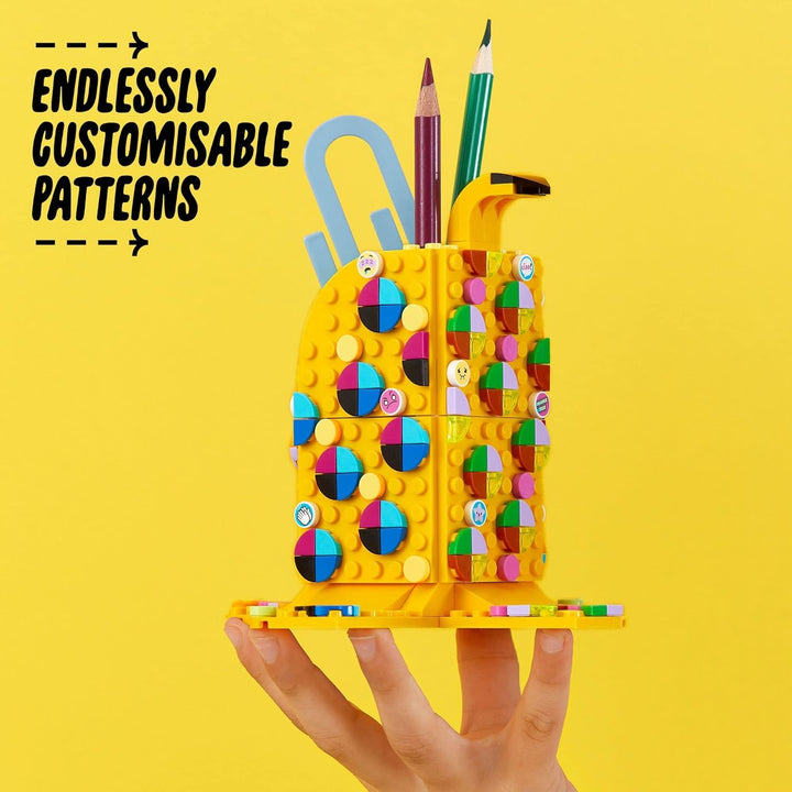 LEGO DOTS Cute Banana – Pen Holder 41948 DIY Craft Kit; Customizable Room Decor Piece That Kids can