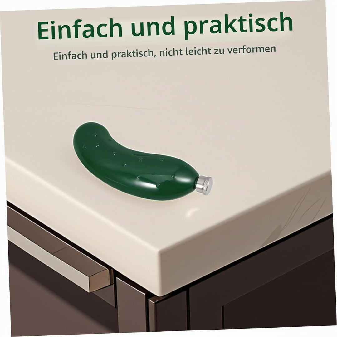 UTHCLO Edelstahl Flasche Im Gurken-design Tragbare Trinkflasche Für Whiskey Wasser Und Mehr Für Reis