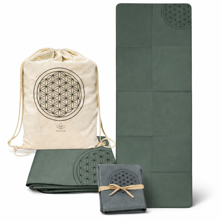 Rutschfeste, faltbare Yogamatte aus recycelbarem TPE, Yogamatte für Reisen, Yogamatte, Pilates, Fitn