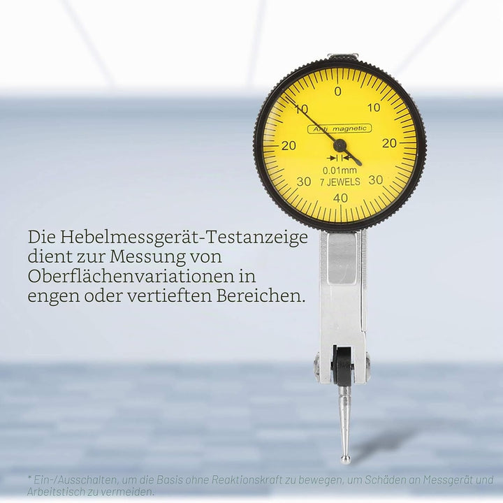 Messuhr mit Magnethalter, Centesimal Komparator mit Artikulierter Magnetischer Basis Mikrometer Fühl