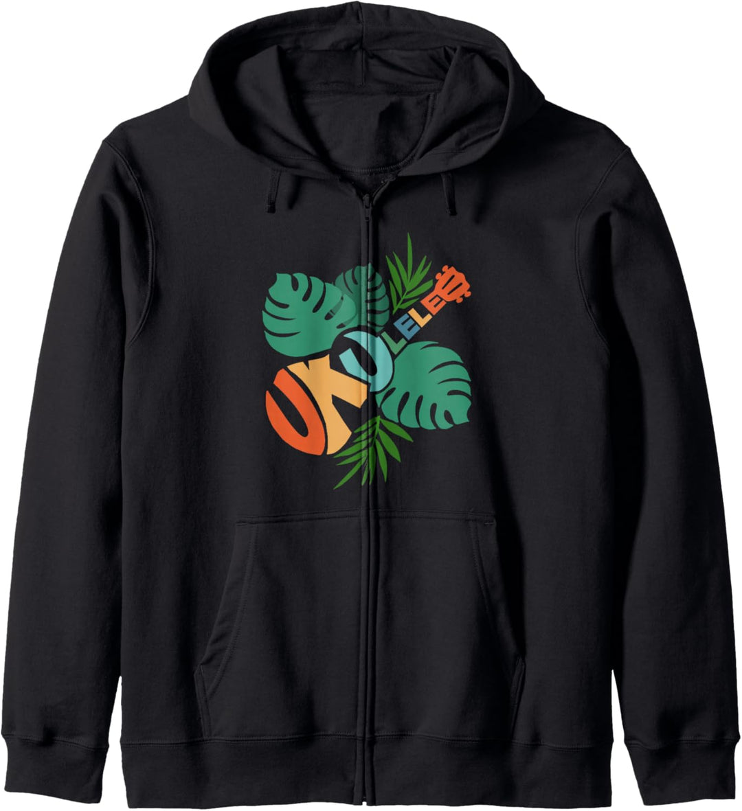 Ukulele Hawaii Tropische Musik Geschenk Ukulele Spieler Kapuzenjacke