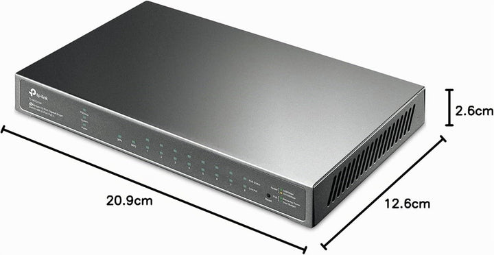 TP-Link TL-SG2210P 10-Port Smart Switch mit 8 PoE+ Ports (61 Watt, Zentrales Cloud-Management, In Om