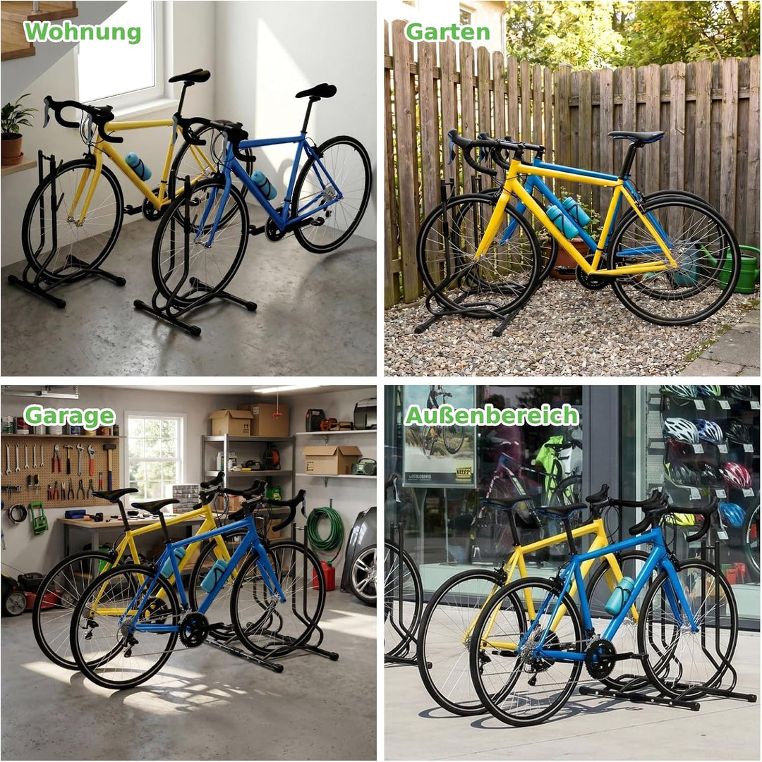TLGREEN Fahrradständer Boden 2er-Set 24–26 Zoll,2-stufig(40/70 mm)