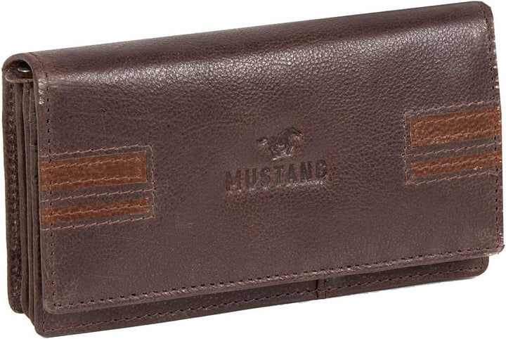 MUSTANG Asti Leather Wallet Side Opening Dark Brown